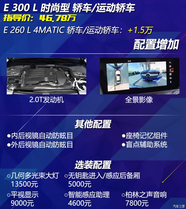 北京奔馳 奔馳E級 2021款 E 300 L 時尚型